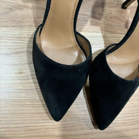J.Crew Factory Women’s Black Suede D’Orsay Pumps - Size 8 - Picture 4 of 13